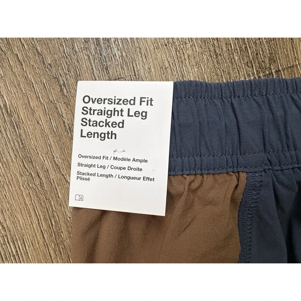 Nike Tech Woven Oversized Stacked Pants Blue Brown Men’s Sz Large IH8466-437